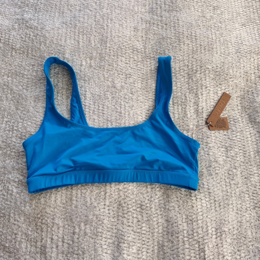 NWT Skims Turqoise Blue Tankini bikini Sports Bra top